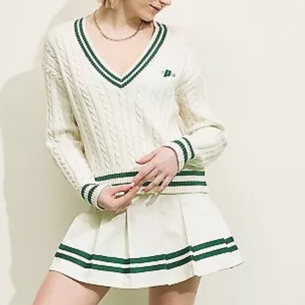 Prince Pickleball Women's Cable Knit Pullover - Cream S
